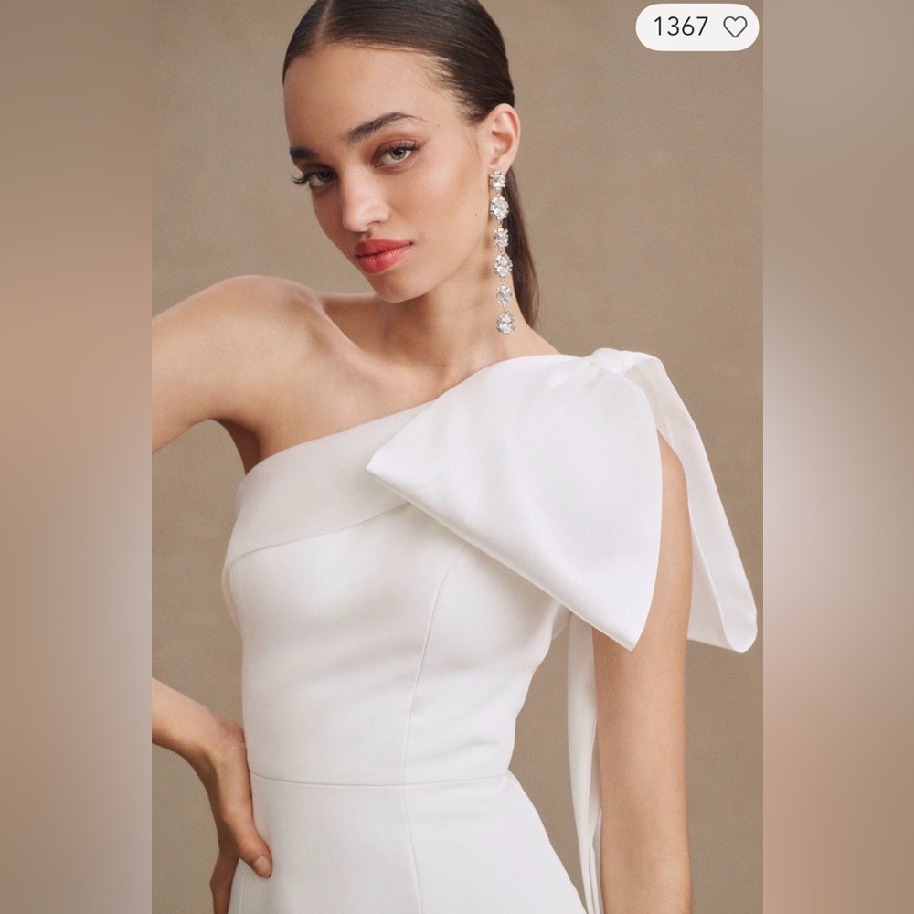 BHLDN X Jenny Yoo Tabitha One-Shoulder Wedding Gown - Picture 4 of 13